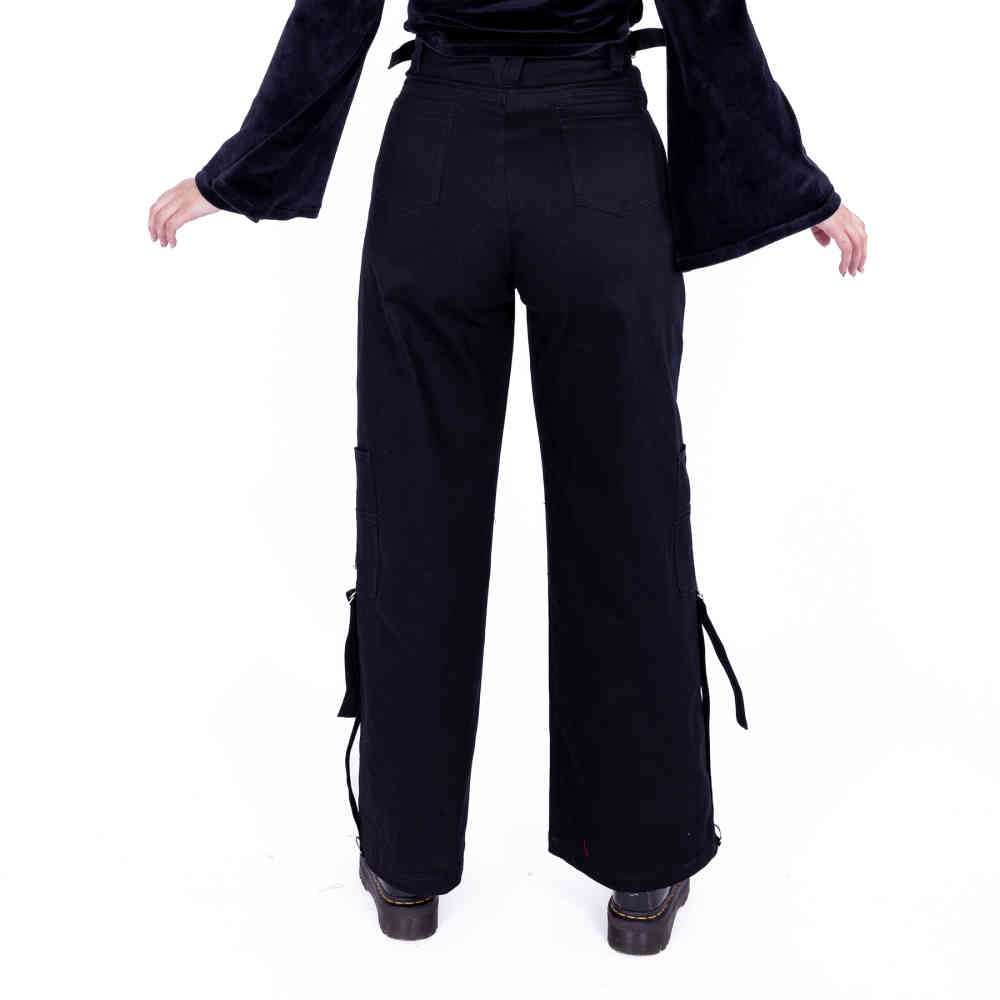Chemical Black - Jetta Pantalon large - Noir